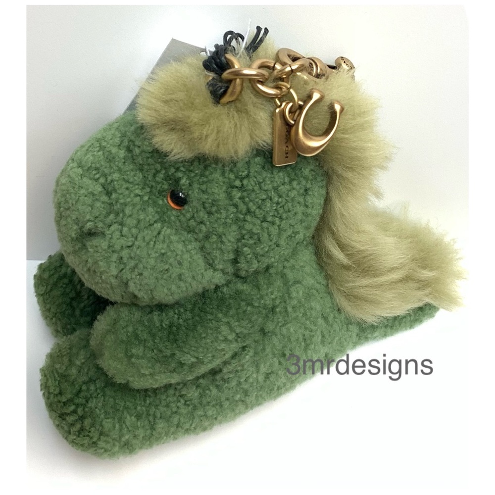 NWT COACH Shearling Rexy Fall 2025 Runway Limited Edition Keychain/Bag Charm - Picture 6 of 11